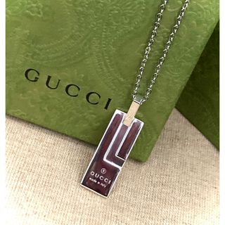 Gucci - 美品 グッチ Gロゴ/プレート ネックレス/ペンダント(チェーン50cm)