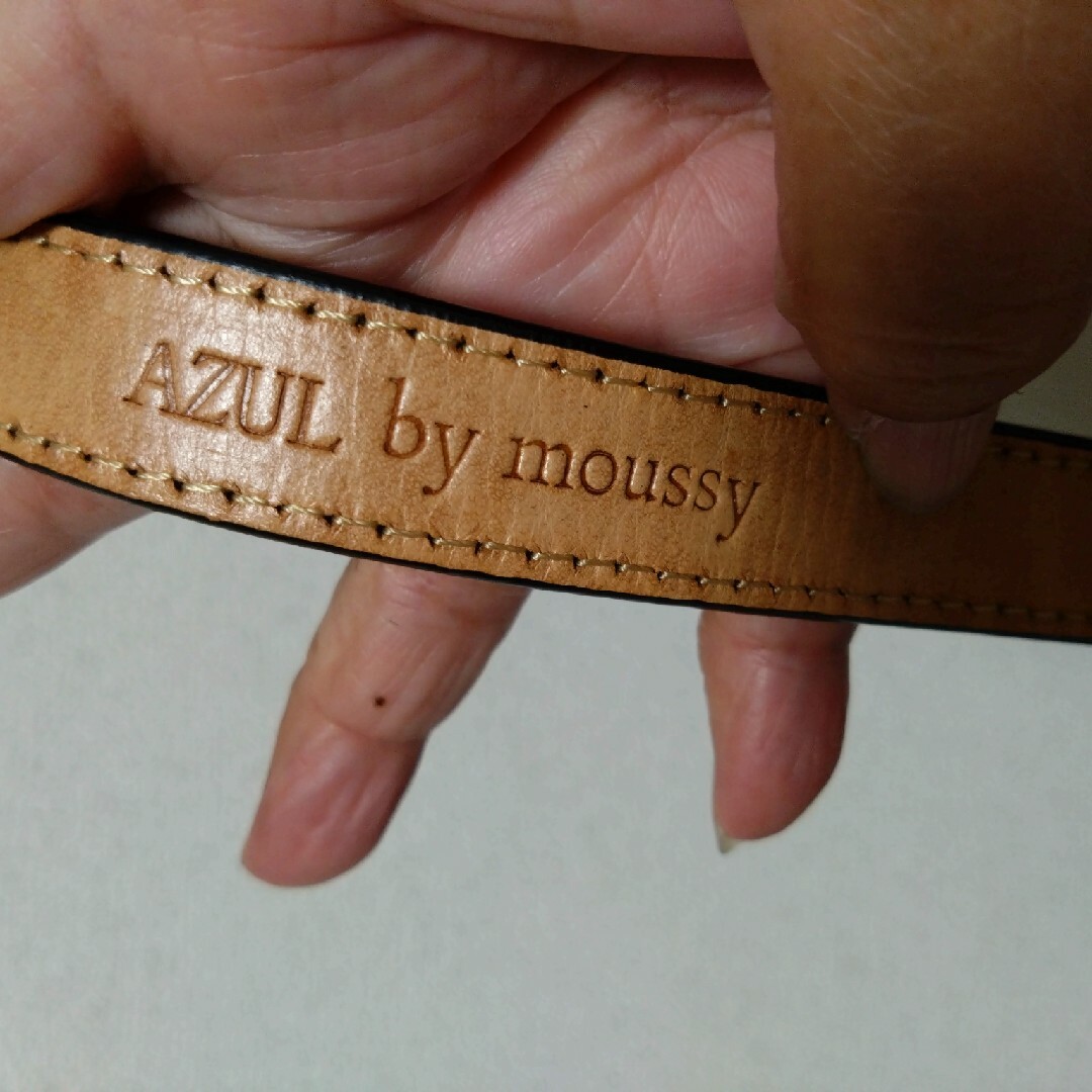 AZUL by moussy(アズールバイマウジー)のAZULbymoussy、　リアルハラコ皮ベルト レディースのファッション小物(ベルト)の商品写真