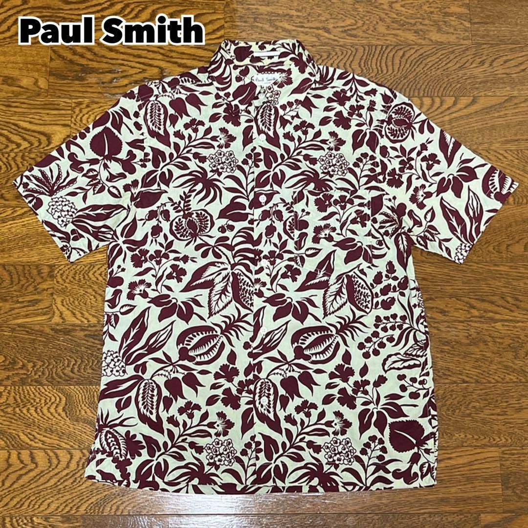 Paul Smith(ポールスミス)のPaul Smith ポールスミス アロハシャツ ボタニカル コットン M メンズのトップス(Tシャツ/カットソー(半袖/袖なし))の商品写真