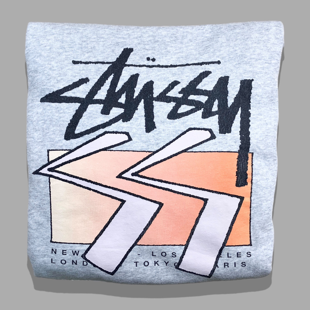 STUSSY(ステューシー)のold stussy オールドステューシー スウェットパーカー フーディ グレー メンズのトップス(パーカー)の商品写真