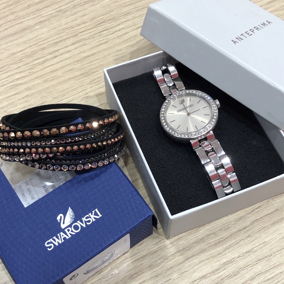 SWAROVSKI(スワロフスキー)の◆スワロフスキー 時計 ブレスレット 2点セット レディースのファッション小物(腕時計)の商品写真