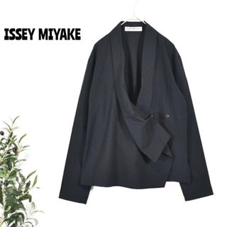 イッセイミヤケ(ISSEY MIYAKE)の★ISSEY MIYAKE イッセイミヤケ★アシメトリー シャツ ブラウス 変形(シャツ/ブラウス(長袖/七分))