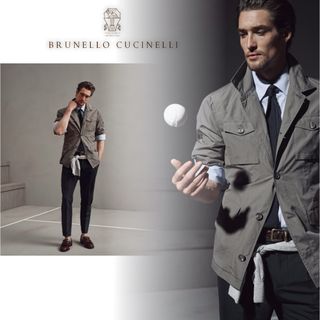 ブルネロクチネリ(BRUNELLO CUCINELLI)のM36★極上ミリタリーウェア サファリジャケット ブルネロクチネリ(ミリタリージャケット)