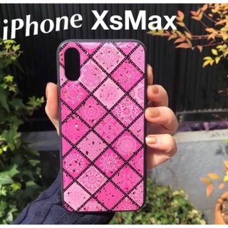 新品 グリッターiPhoneXsMax ケース ピンク(iPhoneケース)
