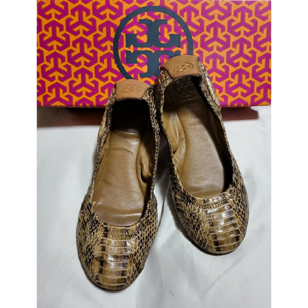 Tory Burch(トリーバーチ)の◆Tory Burch トリーバーチ◆パイソン 型押し フラットシューズ 箱付き レディースの靴/シューズ(バレエシューズ)の商品写真