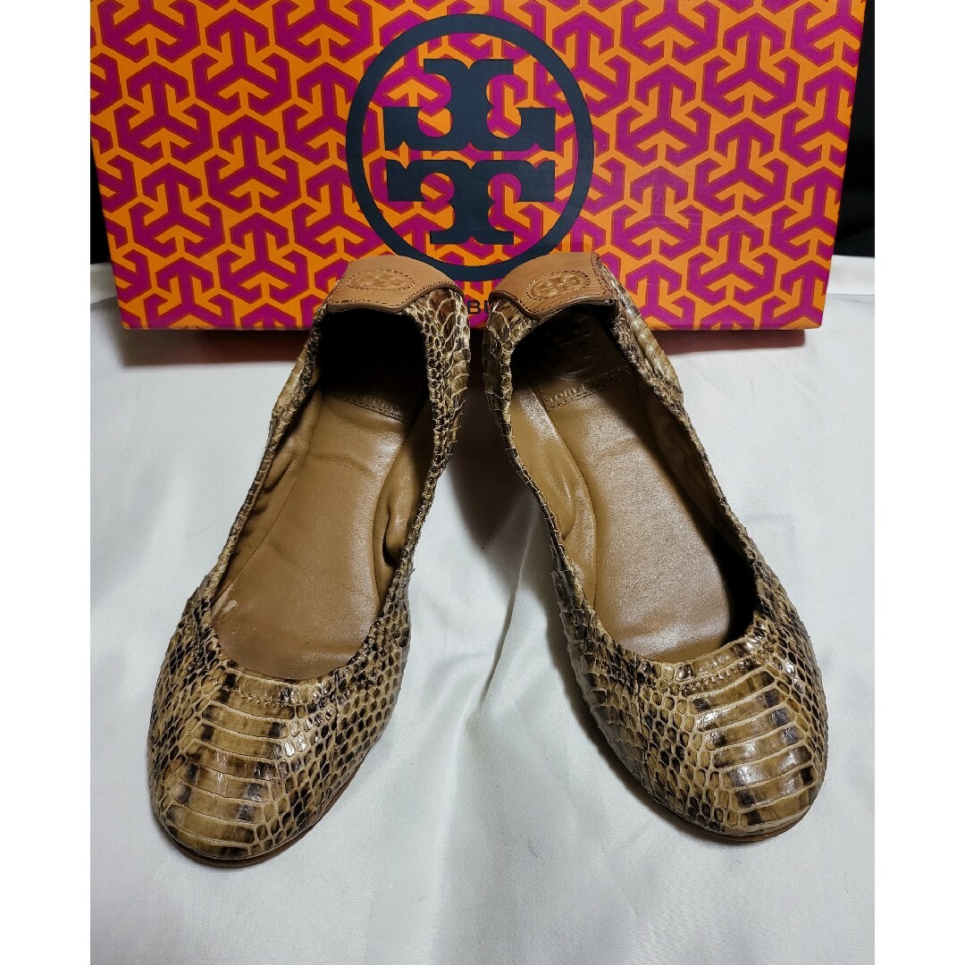 Tory Burch(トリーバーチ)の◆Tory Burch トリーバーチ◆パイソン 型押し フラットシューズ 箱付き レディースの靴/シューズ(バレエシューズ)の商品写真