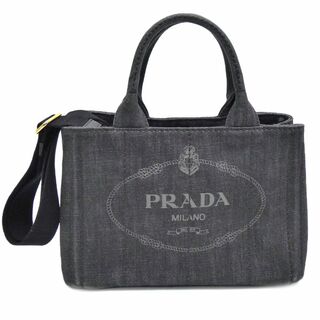 プラダ(PRADA)のプラダ バッグ 1BG439 PRADA カナパ キャンバス レザー 2WAY ショルダー トートバッグ ブラック ゴールド金具 T-YJP05667(ショルダーバッグ)