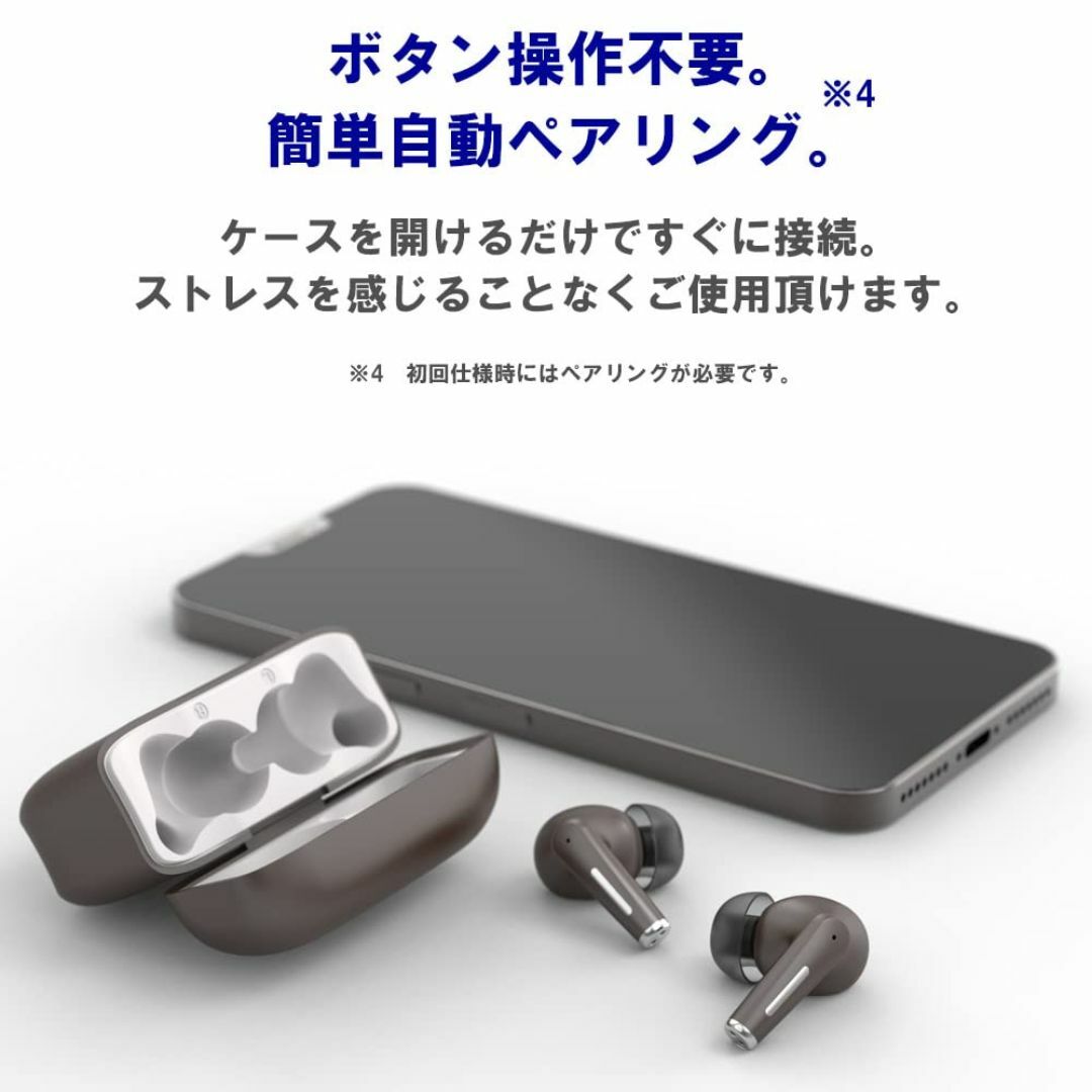 【色: ブラッククローム】ワイヤレスイヤホン bluetooth ノイズキャンセ スマホ/家電/カメラのオーディオ機器(ヘッドフォン/イヤフォン)の商品写真