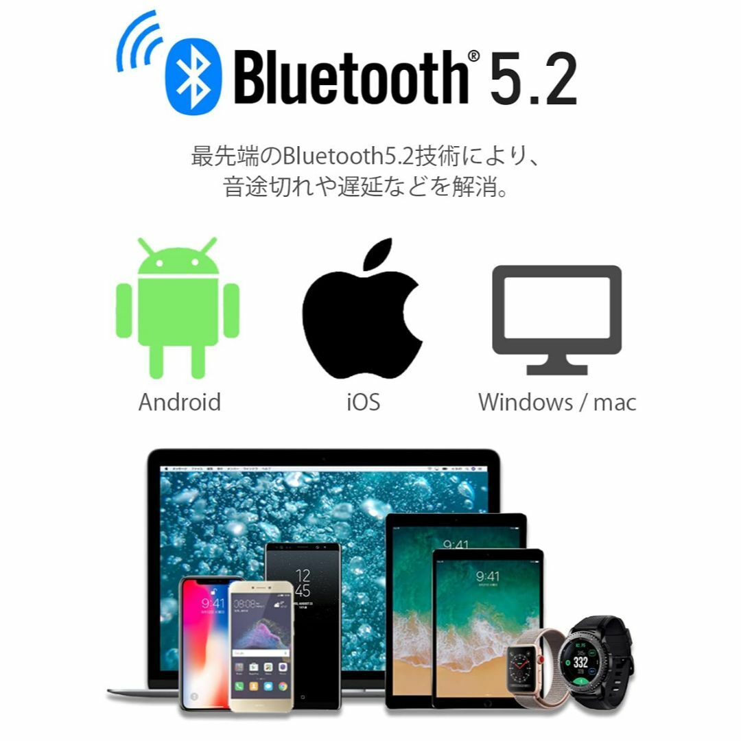 【色: ブラッククローム】ワイヤレスイヤホン bluetooth ノイズキャンセ スマホ/家電/カメラのオーディオ機器(ヘッドフォン/イヤフォン)の商品写真