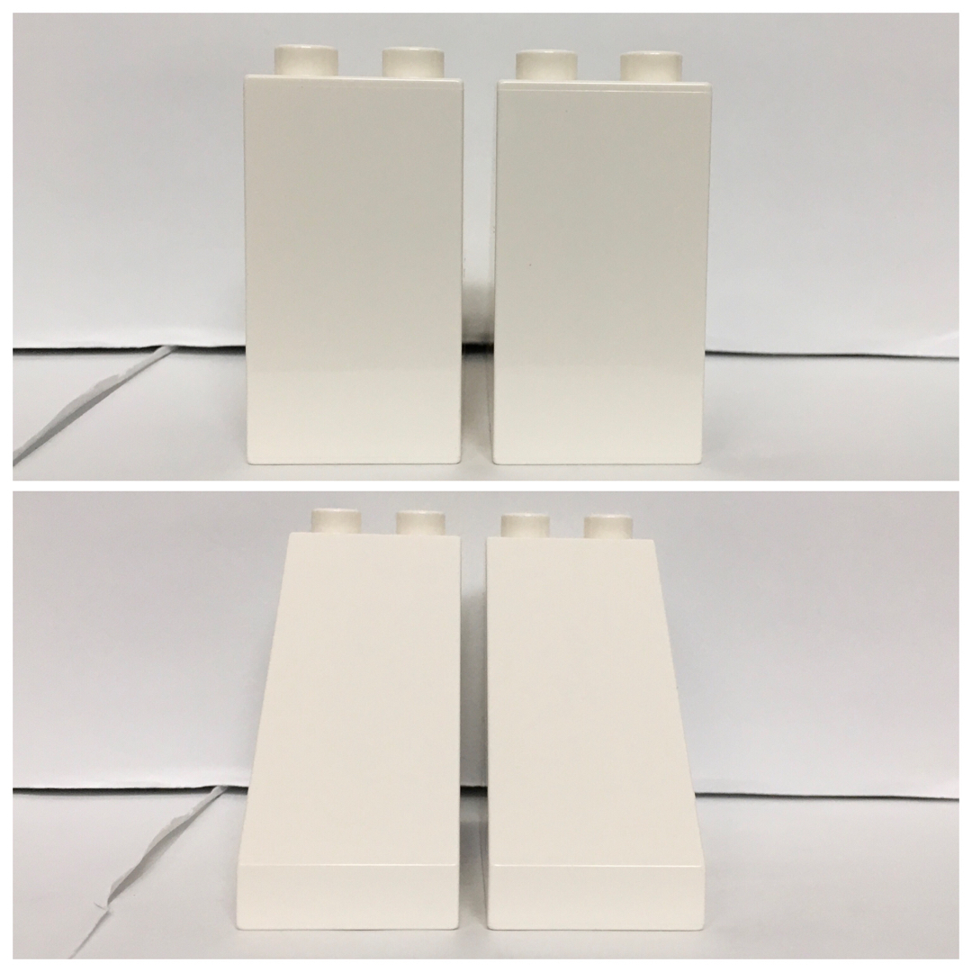 レゴ デュプロ(レゴデュプロ)のレゴ デュプロ 特殊 パーツブロック 白 絵柄 屋根 ホワイト 2個 キッズ/ベビー/マタニティのおもちゃ(積み木/ブロック)の商品写真