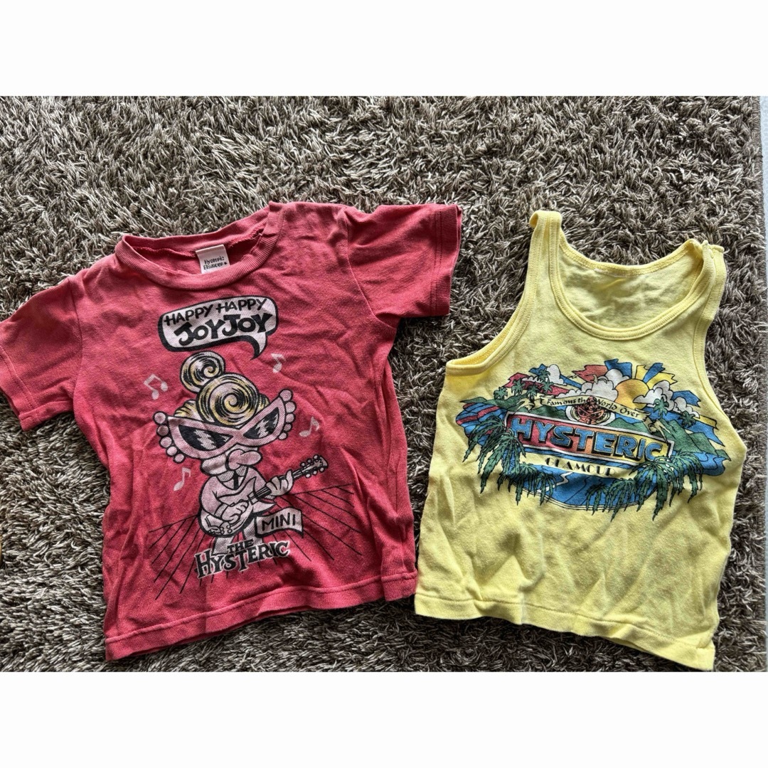 HYSTERIC MINI(ヒステリックミニ)のヒストリックミニ　80 中古品　Tシャツ、タンクトップセット キッズ/ベビー/マタニティのベビー服(~85cm)(Ｔシャツ)の商品写真