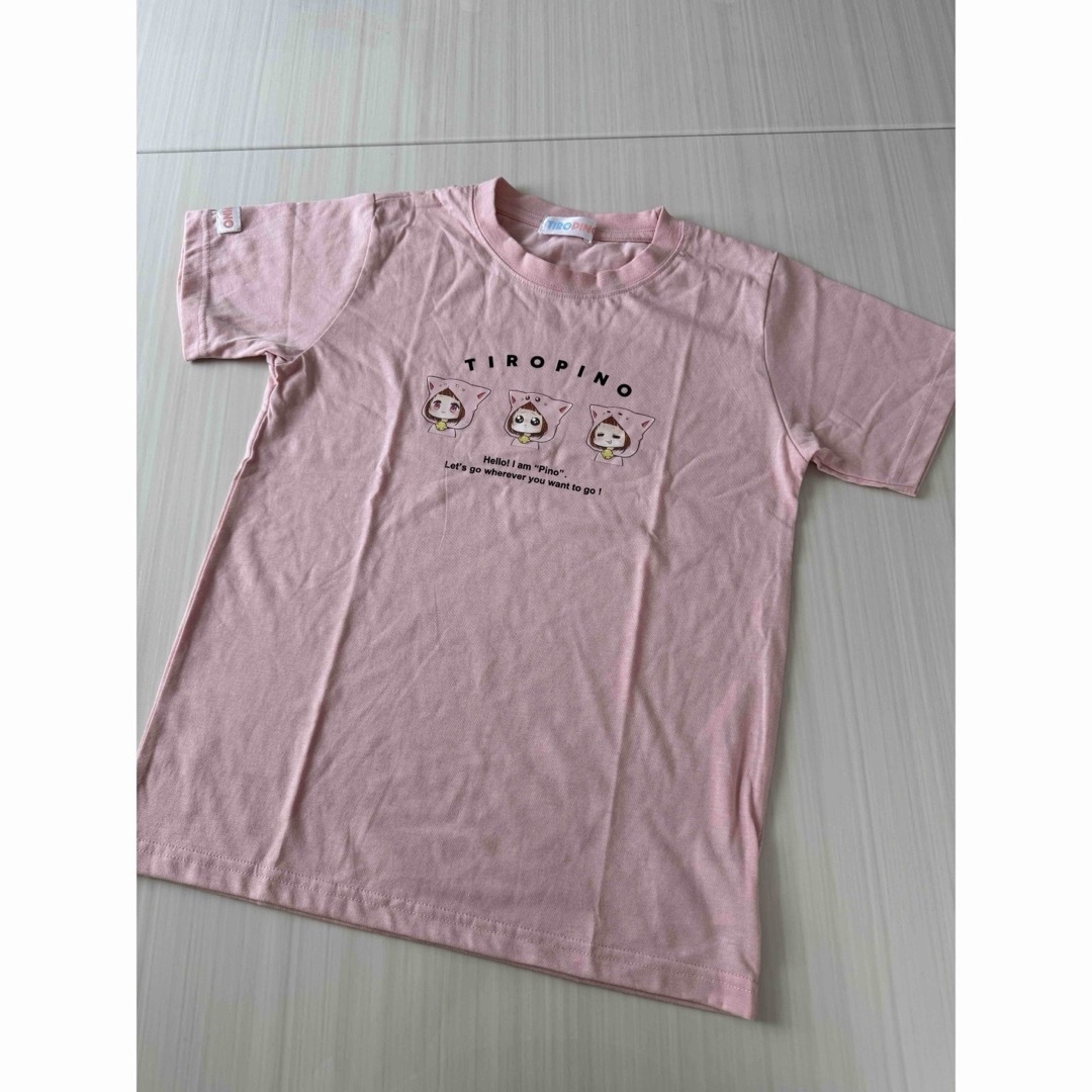 未使用 ちろぴの　半袖Tシャツ　女の子　ピンク　半袖Tシャツ　150cm キッズ/ベビー/マタニティのキッズ服女の子用(90cm~)(Tシャツ/カットソー)の商品写真