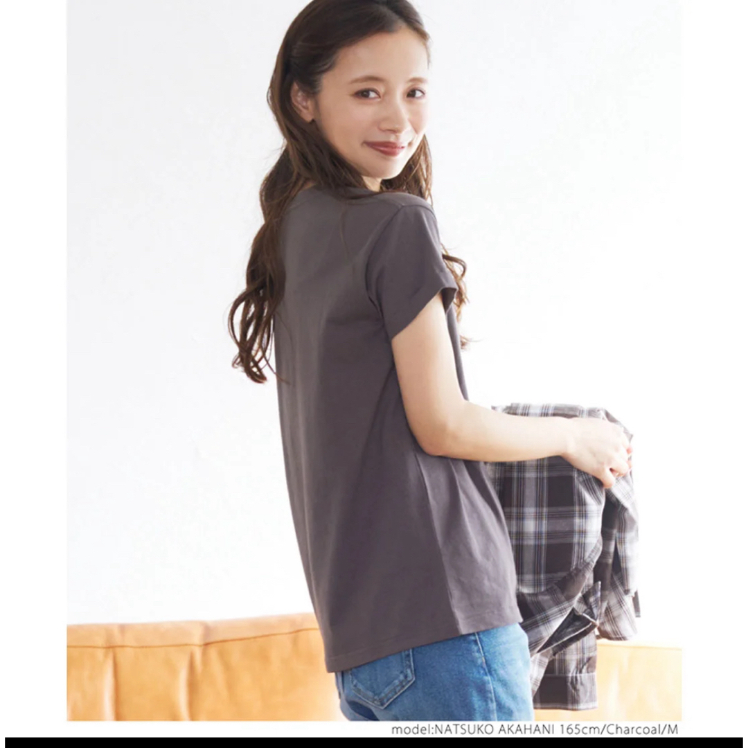 coca(コカ)のコカ coca PARISロゴTシャツ （Charcoal）L レディースのトップス(シャツ/ブラウス(長袖/七分))の商品写真