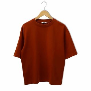 ユニクロ(UNIQLO)のユニクロ エアリズム コットン オーバーサイズTシャツ M ブラウン(Tシャツ/カットソー(半袖/袖なし))