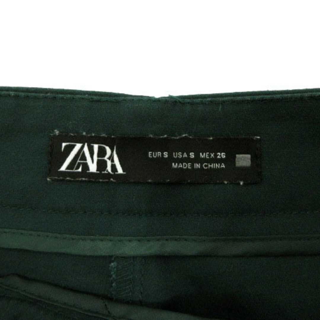 ZARA(ザラ)のZARA パンツ チノパン ワイドパンツ ストレッチ コットン混 緑系 S レディースのパンツ(その他)の商品写真