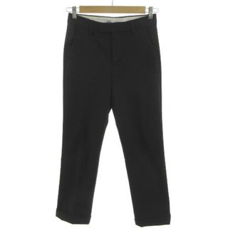 ザラ(ZARA)のZARA パンツ スラックス スリム 裾ダブル ストレッチ コットン混 黒 36(その他)