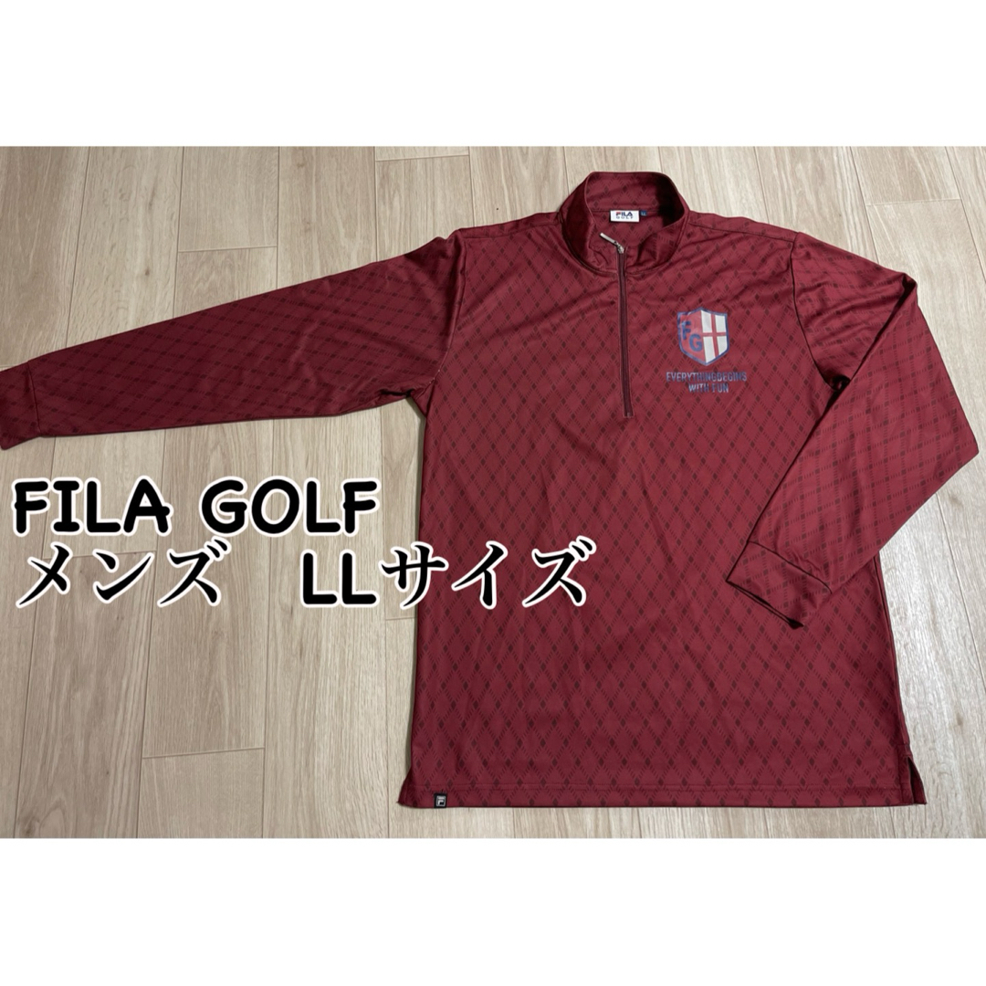 FILA(フィラ)のFILA GOLF メンズ ポロ レッド LLサイズ メンズのトップス(ポロシャツ)の商品写真