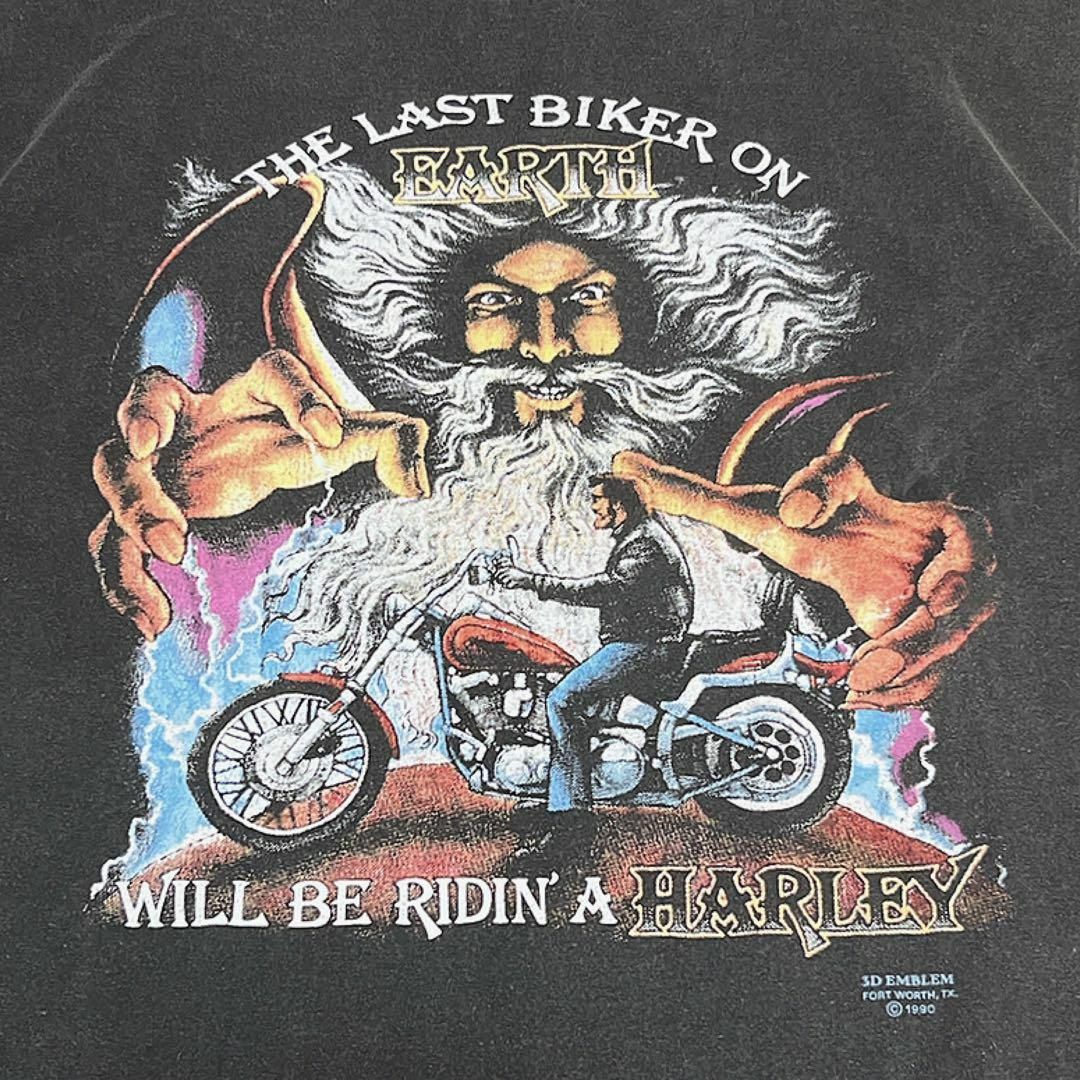Harley Davidson(ハーレーダビッドソン)のHARLEY DAVIDSON Tシャツ ©︎1990 3D EMBLEM メンズのトップス(Tシャツ/カットソー(半袖/袖なし))の商品写真