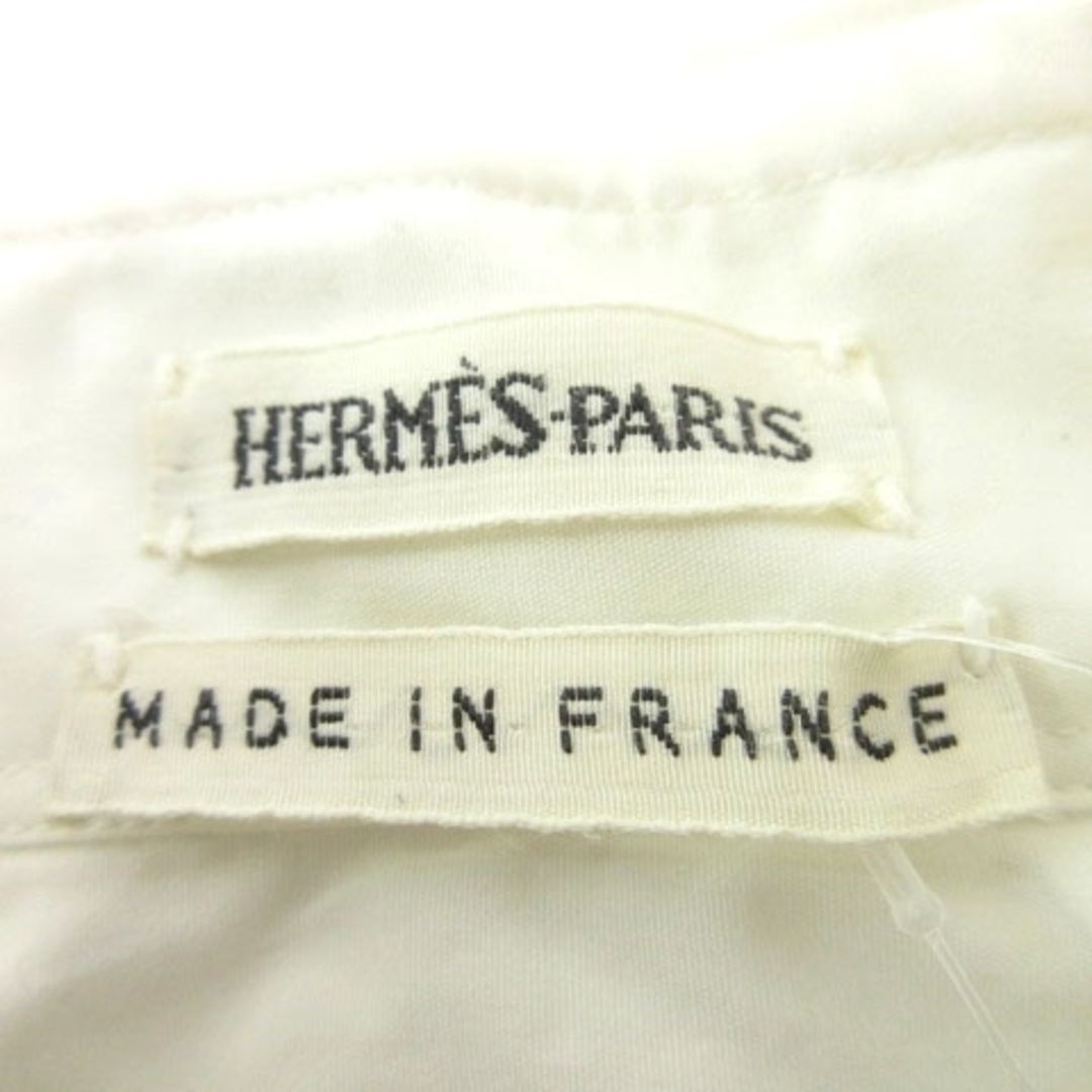 Hermes(エルメス)のエルメス マルジェラ期 長袖 レギュラーカラー シャツ ラウンド 無地 約XS レディースのトップス(シャツ/ブラウス(長袖/七分))の商品写真