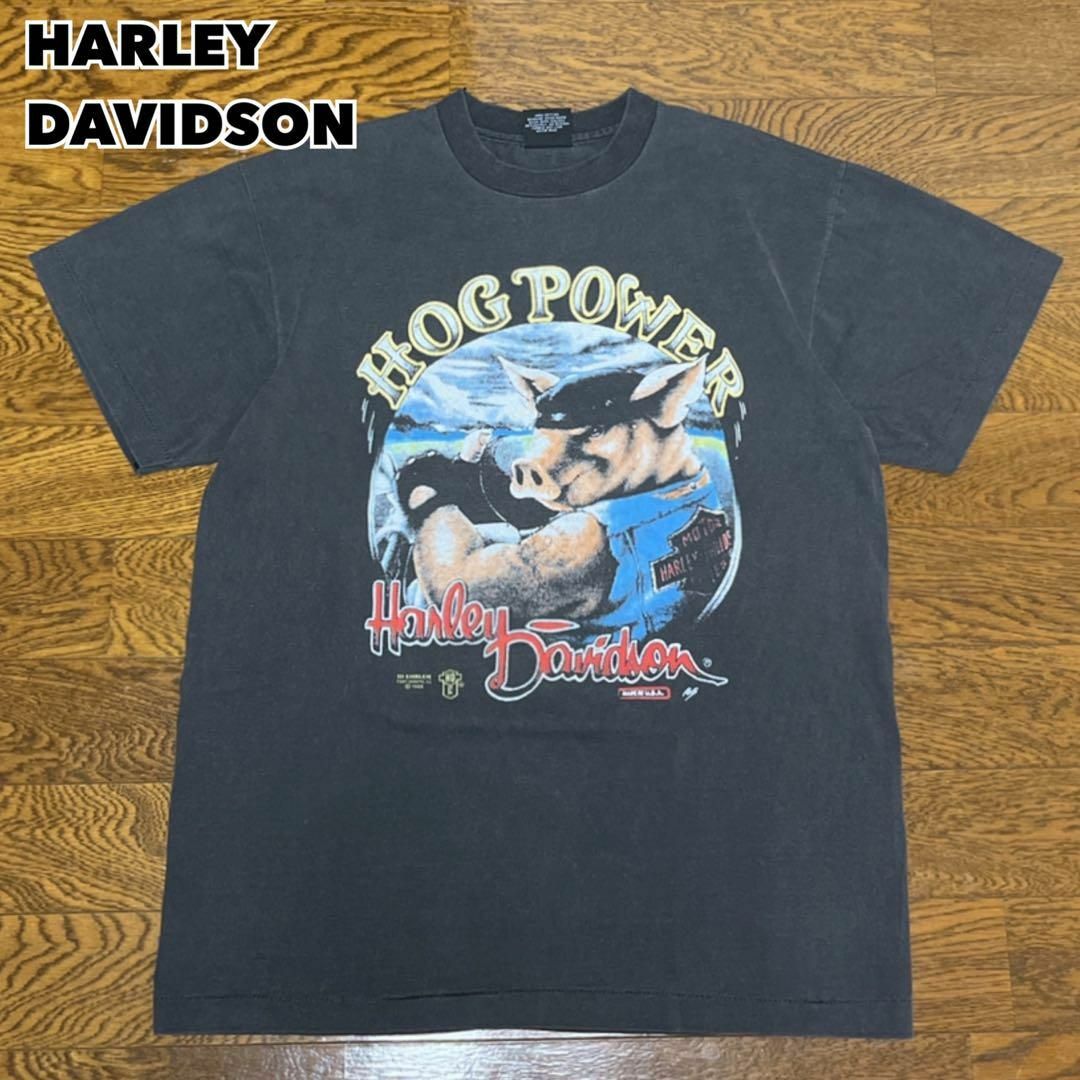 Harley Davidson(ハーレーダビッドソン)の80s USA製 HARLEY DAVIDSON Tシャツ 3D EMBLEM メンズのトップス(Tシャツ/カットソー(半袖/袖なし))の商品写真