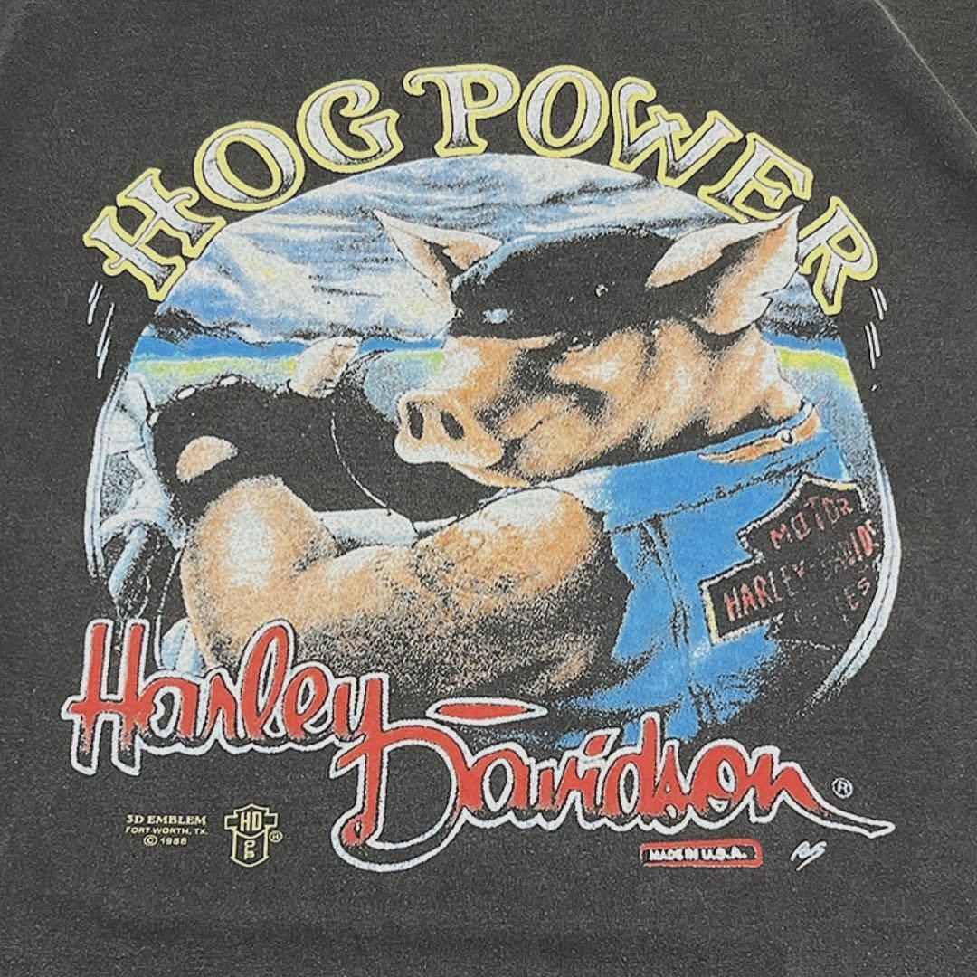 Harley Davidson(ハーレーダビッドソン)の80s USA製 HARLEY DAVIDSON Tシャツ 3D EMBLEM メンズのトップス(Tシャツ/カットソー(半袖/袖なし))の商品写真