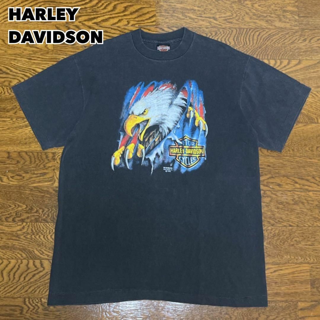 Harley Davidson(ハーレーダビッドソン)の90s USA製 HARLEY DAVIDSON Tシャツ 3D EMBLEM メンズのトップス(Tシャツ/カットソー(半袖/袖なし))の商品写真