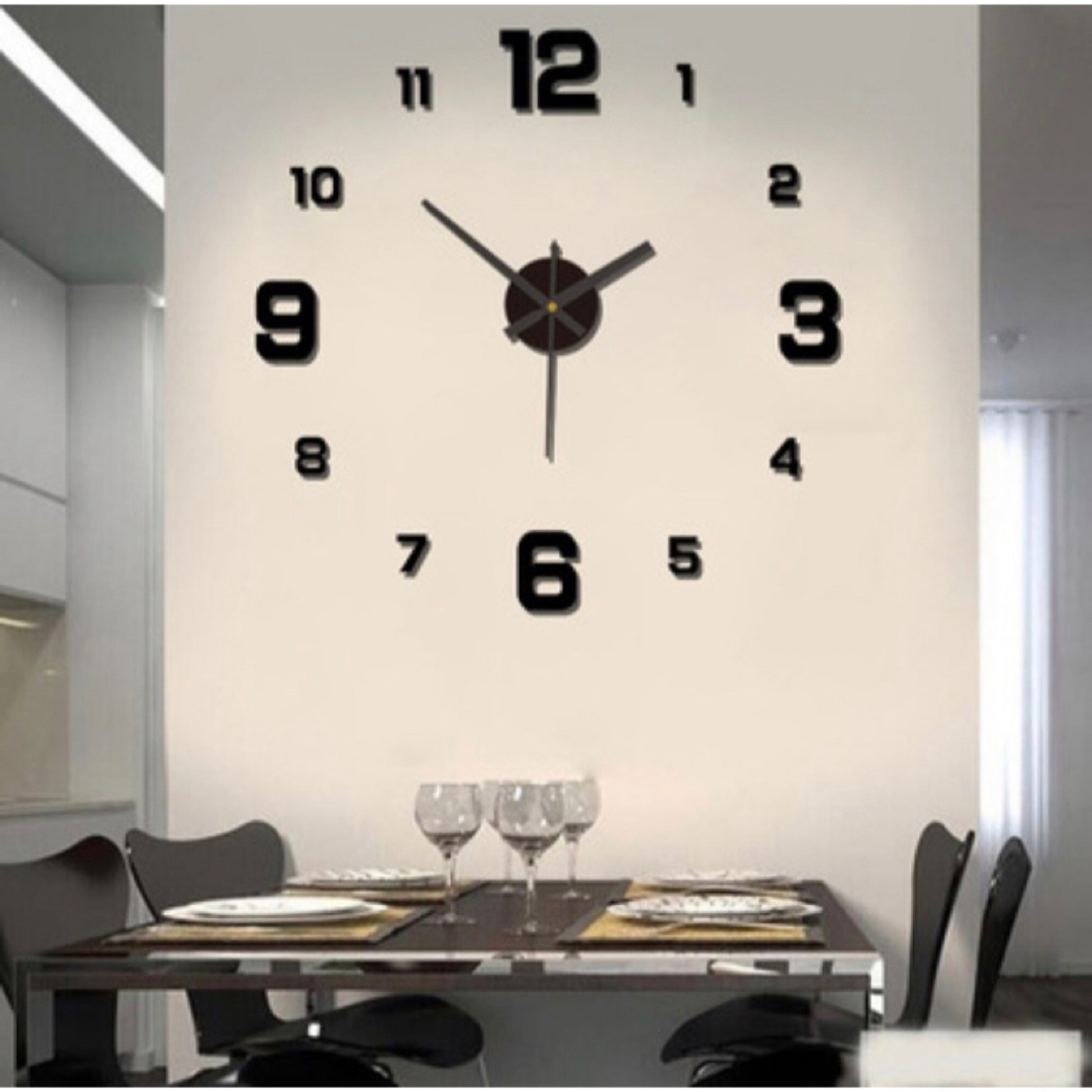 壁掛け時計 時計 壁時計 北欧風 クール シンプル時計 インテリア シール インテリア/住まい/日用品のインテリア小物(掛時計/柱時計)の商品写真