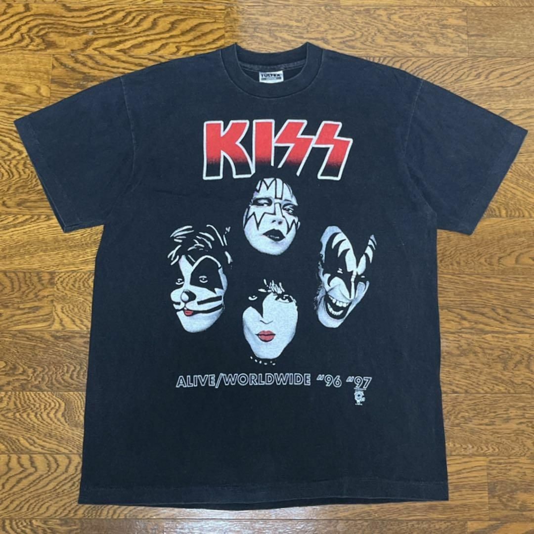 KISS キッス バンドTシャツ USA製 シングルステッチ L メンズのトップス(Tシャツ/カットソー(半袖/袖なし))の商品写真