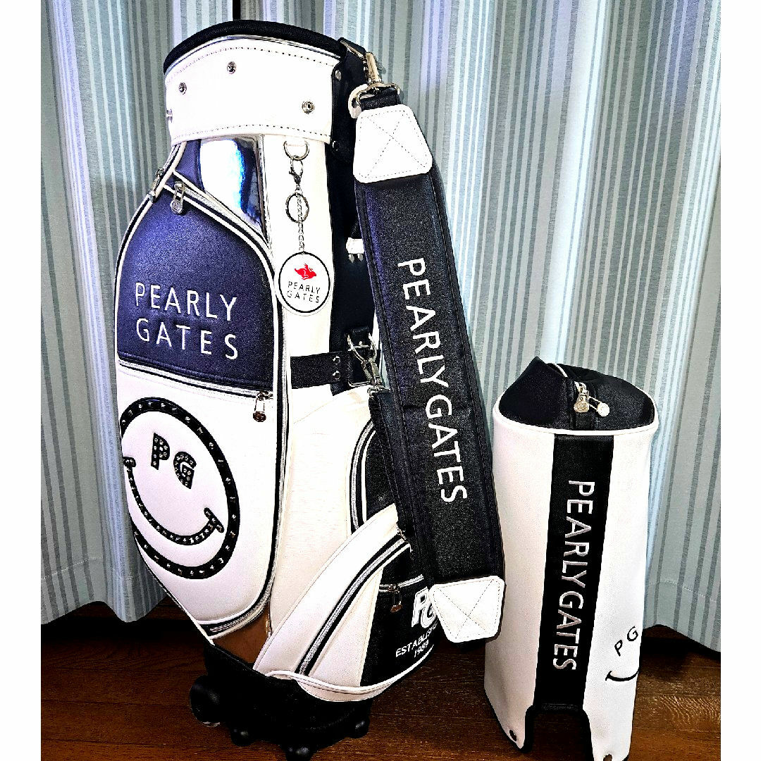 PEARLY GATES(パーリーゲイツ)のパーリーゲイツ　キャディバッグ　新品　黒 スポーツ/アウトドアのゴルフ(バッグ)の商品写真