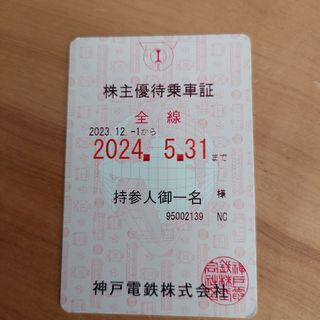 神戸電鉄 株主優待乗車証（裏面処理済み）(航空券)