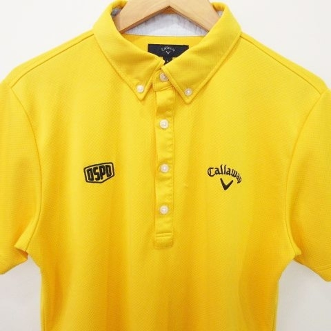 Callaway(キャロウェイ)のキャロウェイ 美品 保証500 ゴルフ ウエア 半袖 ポロシャツ L イエロー スポーツ/アウトドアのゴルフ(ウエア)の商品写真
