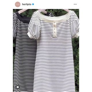 herlipto Saint-Tropez Striped Long Dress