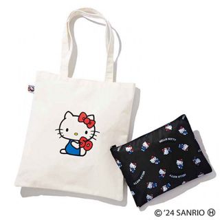 ハローキティ(ハローキティ)の新品　HELLO KITTY ♡ ハローキティ  トートバッグ＆総柄ポーチ(トートバッグ)