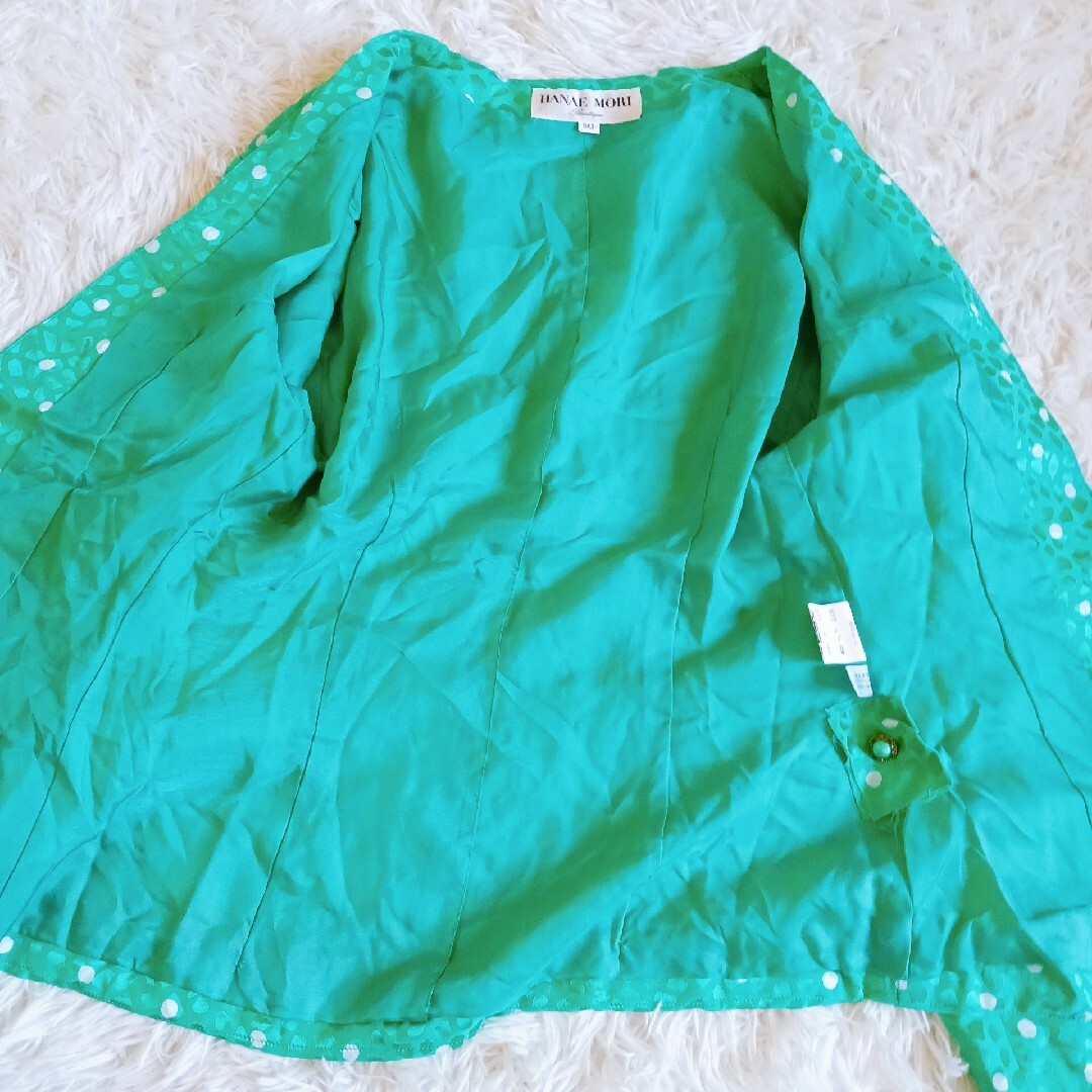 HANAE MORI(ハナエモリ)のハナエモリ シルク100% 高級 セットアップ ノーカラー スカート 上下 美品 レディースのフォーマル/ドレス(その他)の商品写真