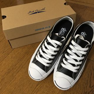 コンバース(CONVERSE)の◆新品◆ 23.5cm レザー コンバース ジャックパーセル ブラック(スニーカー)