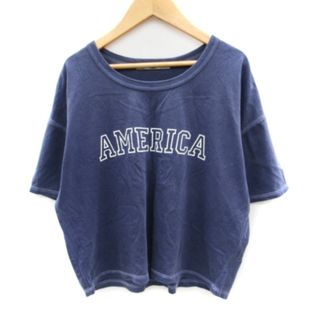 アナザーエディション(ANOTHER EDITION)のアナザーエディション アローズ Tシャツ カットソー 半袖 プリント 青(Tシャツ(半袖/袖なし))