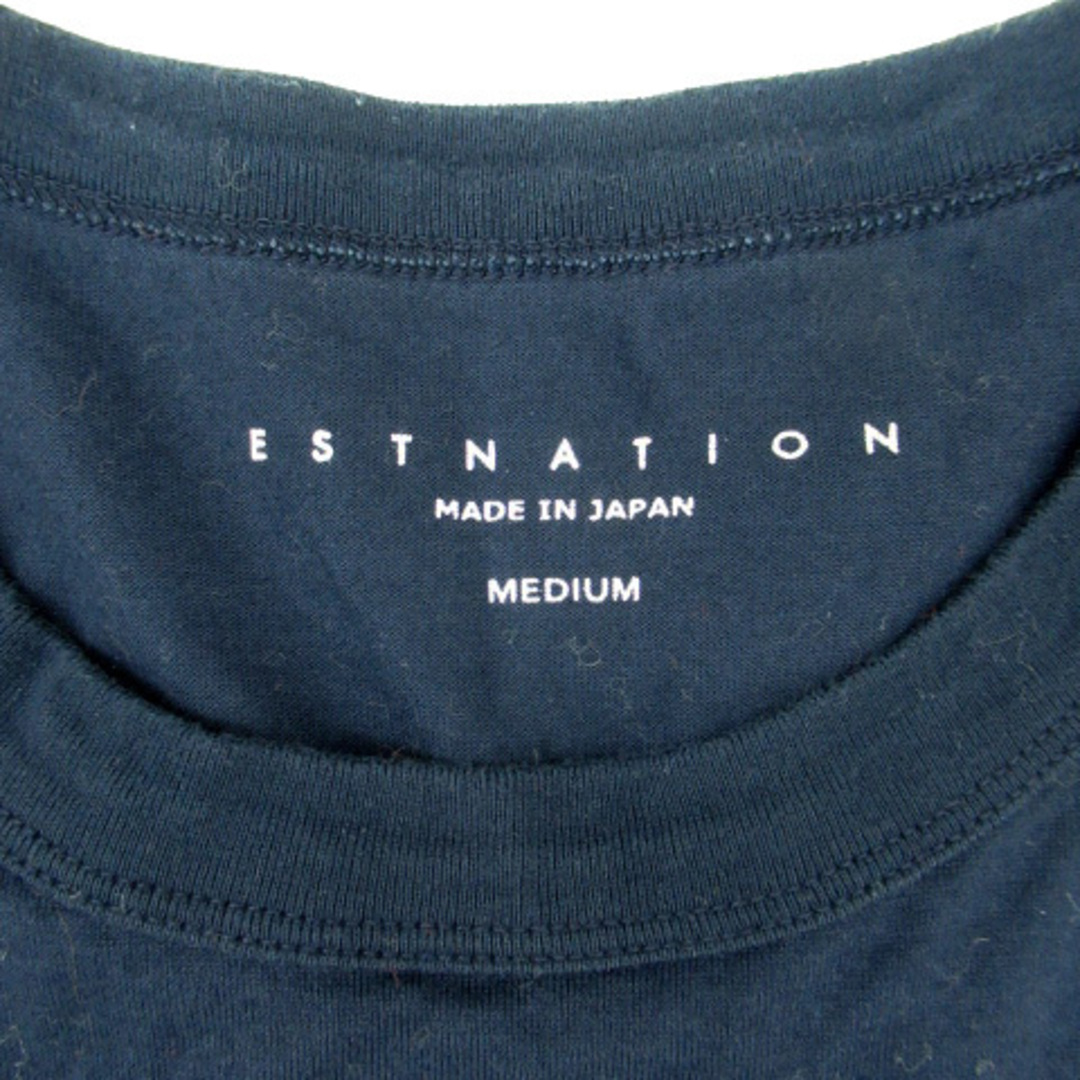 ESTNATION(エストネーション)のエストネーション Tシャツ カットソー 長袖 ラウンドネック M 紺 レディースのトップス(Tシャツ(長袖/七分))の商品写真