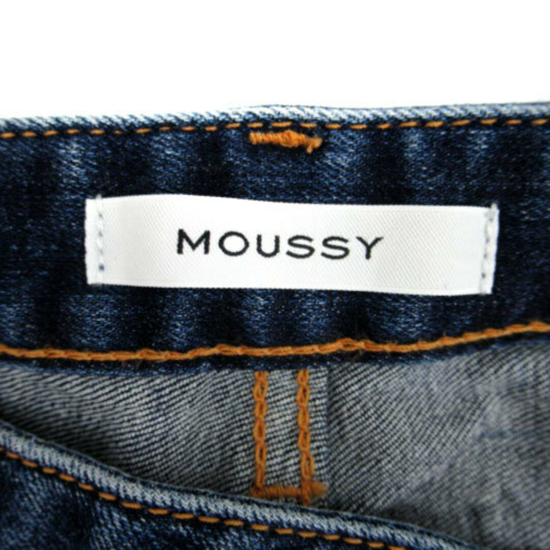 moussy(マウジー)のマウジー デニムパンツ ジーンズ スキニー ダメージ加工 カットオフ 25 青 レディースのパンツ(デニム/ジーンズ)の商品写真