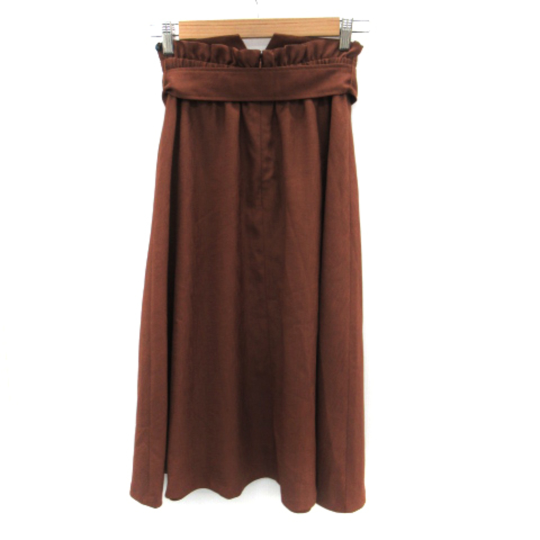 PROPORTION BODY DRESSING(プロポーションボディドレッシング)のプロポーション ボディドレッシング フレアスカート ロング丈 ベルト付き 3 茶 レディースのスカート(ロングスカート)の商品写真