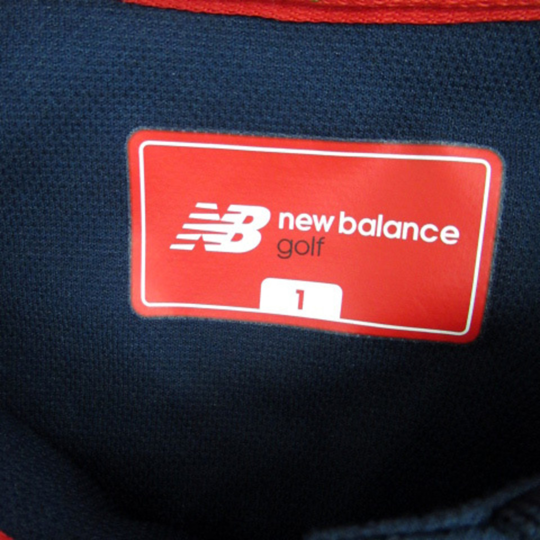 New Balance(ニューバランス)のニューバランス GOLF ゴルフウェア ポロシャツ ポロカラー プリント 1 紺 スポーツ/アウトドアのゴルフ(ウエア)の商品写真