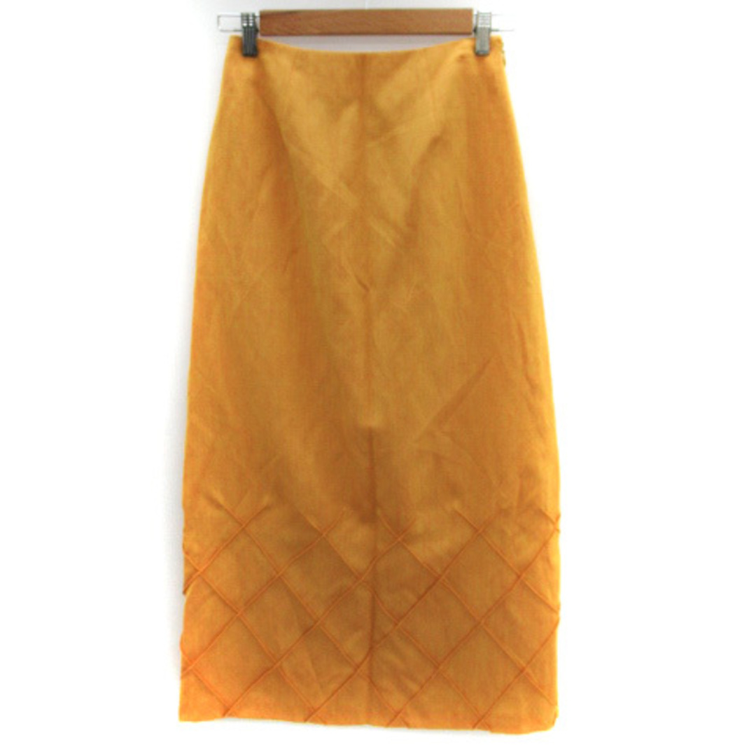 Sybilla(シビラ)のシビラ SYBILLA フレアスカート ロング丈 麻 リネン 66-93 黄 レディースのスカート(ロングスカート)の商品写真