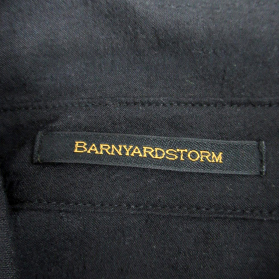 BARNYARDSTORM(バンヤードストーム)のバンヤードストーム シャツワンピース ロング丈 リボン 0 小さいサイズ 黒 レディースのワンピース(ロングワンピース/マキシワンピース)の商品写真