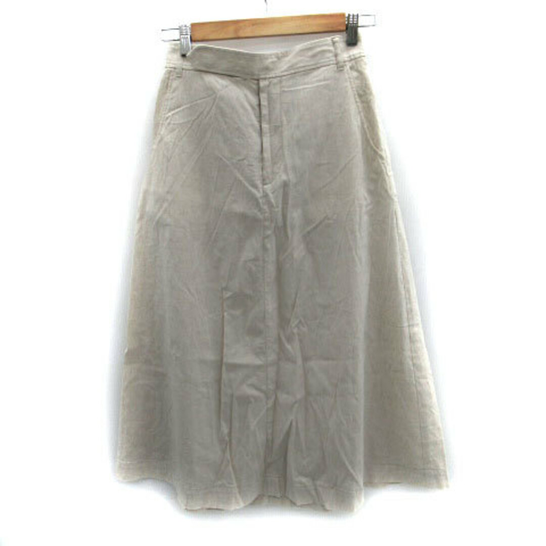 MACPHEE(マカフィー)のマカフィー トゥモローランド フレアスカート 麻 リネン混 36 S アイボリー レディースのスカート(ロングスカート)の商品写真