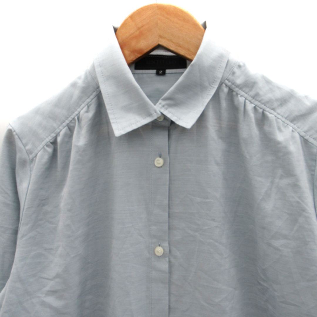 UNTITLED(アンタイトル)のアンタイトル UNTITLED カジュアルシャツ 長袖 2 青 ブルー レディースのトップス(シャツ/ブラウス(長袖/七分))の商品写真