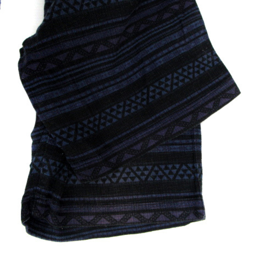 RAGEBLUE(レイジブルー)のレイジブルー ショートパンツ 短パン 総柄 麻 リネン混 M 紺 メンズのパンツ(ショートパンツ)の商品写真