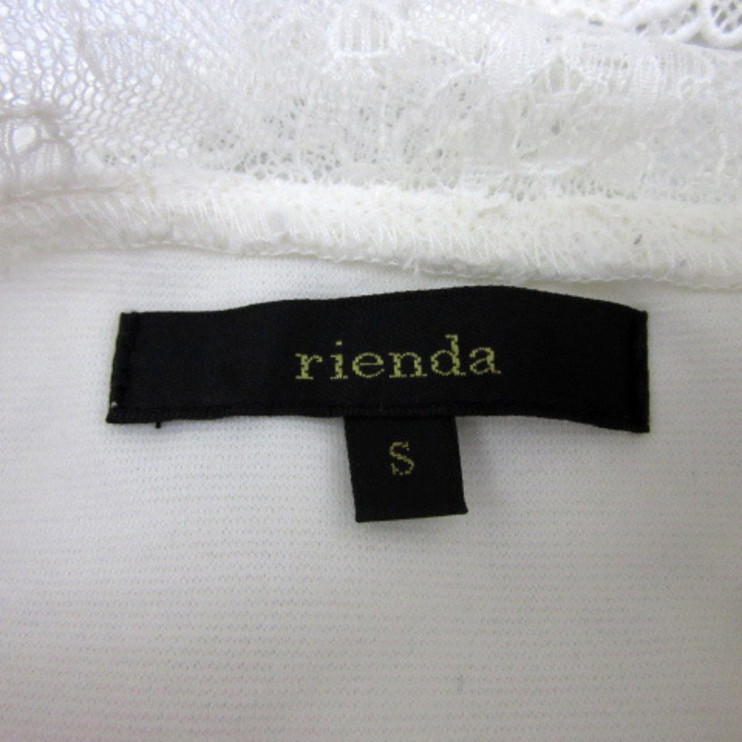 rienda(リエンダ)のリエンダ ワンピース ノースリーブ ラウンドネック 花柄 総レース S 白 レディースのワンピース(ミニワンピース)の商品写真