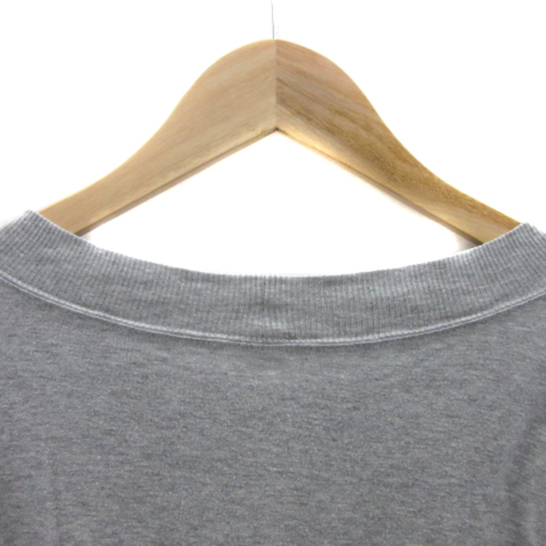 コムサ ブロンドオフ Tシャツ カットソー 長袖 無地 M～L ライトグレー レディースのトップス(Tシャツ(長袖/七分))の商品写真