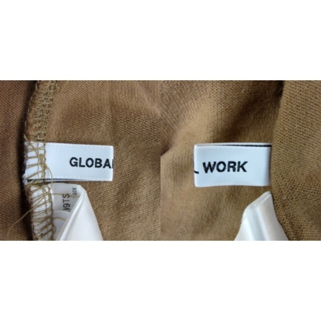 GLOBAL WORK(グローバルワーク)のグローバルワーク GLOBAL WORK カットソー 長袖 M ライトブラウン レディースのトップス(カットソー(長袖/七分))の商品写真