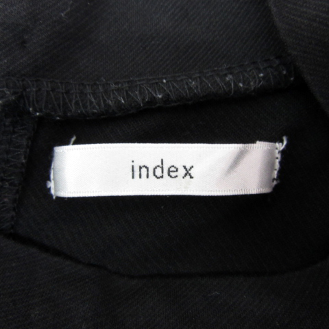 INDEX(インデックス)のインデックス カットソー 長袖 ラウンドネック 無地 M 黒 ブラック レディースのトップス(カットソー(長袖/七分))の商品写真