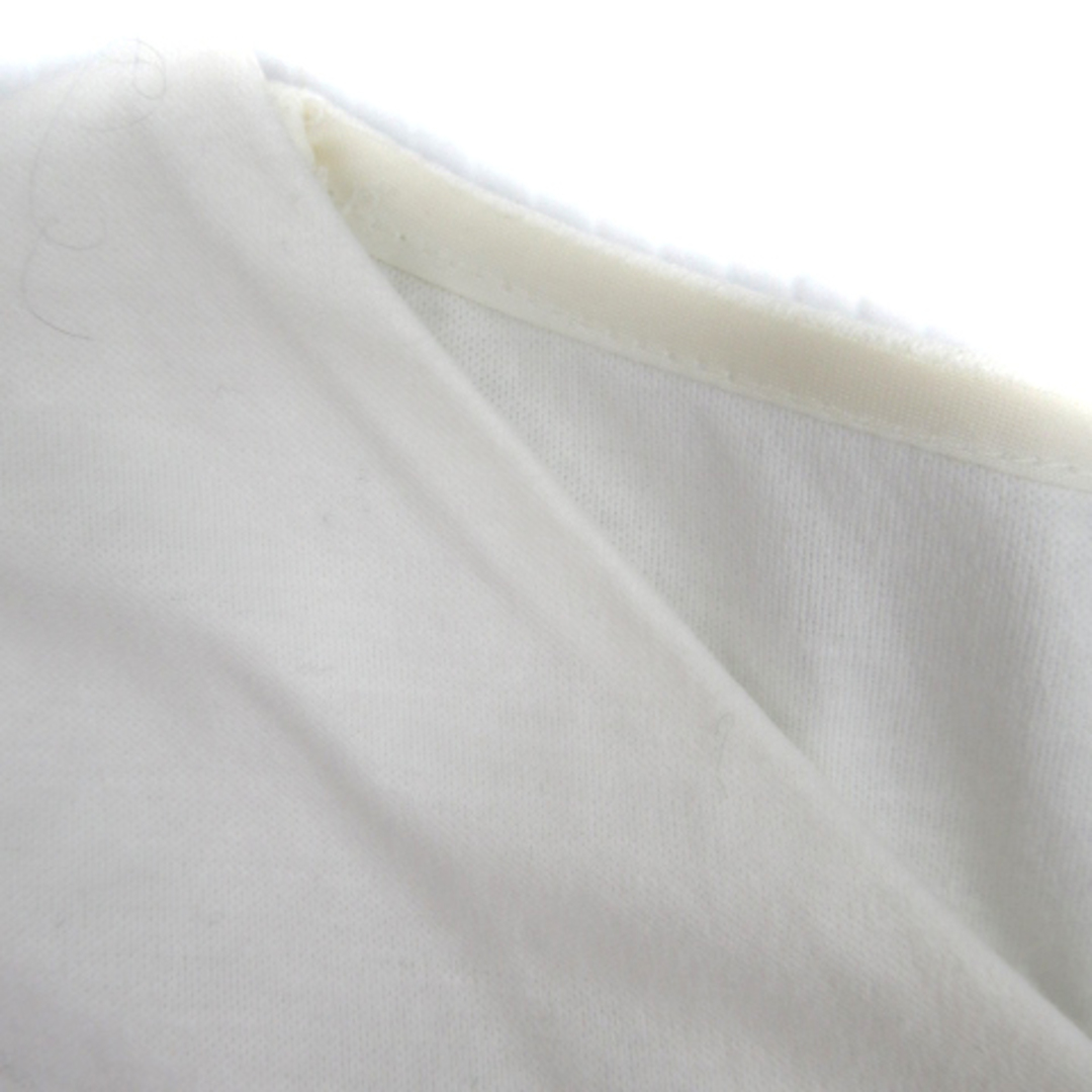 NATURAL BEAUTY(ナチュラルビューティー)のナチュラルビューティー カットソー 半袖 Vネック 38 M 白 ホワイト レディースのトップス(カットソー(半袖/袖なし))の商品写真